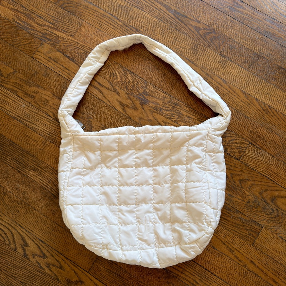 Cream Quilted Women's Bag